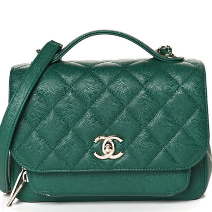 Chanel Caviar Quilted Medium Business Affinity Flap Green 8 of 13