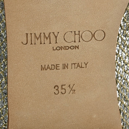 Jimmy Choo Glitter Romy Flats 35.5 Champagne 7 of 9