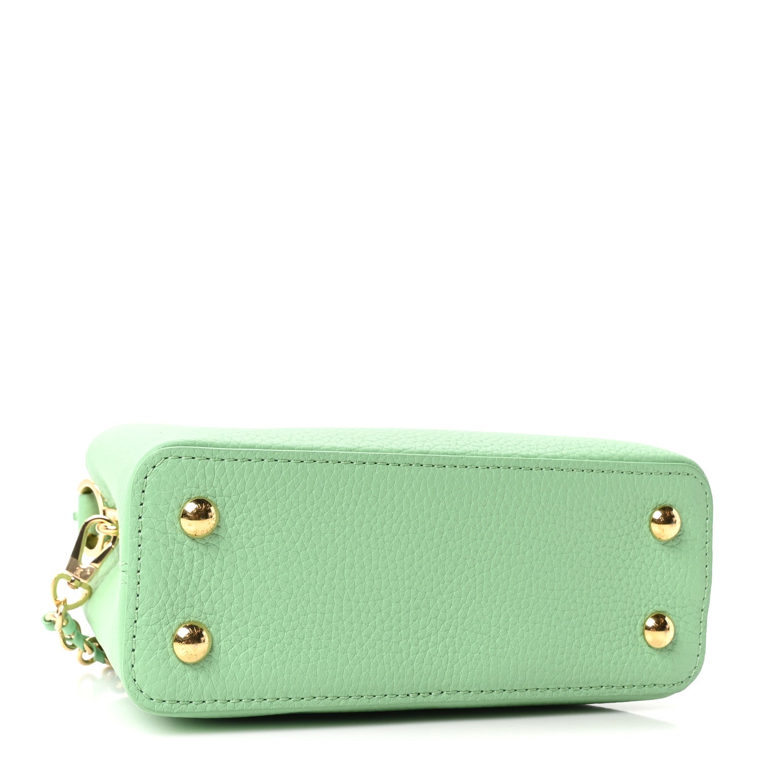 Louis Vuitton Taurillon Mini Capucines Vert Pomme 4 of 9