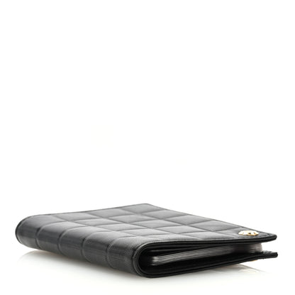Chanel Lambskin Chocolate Bar Quilted Card Holder Wallet Black 4 of 7