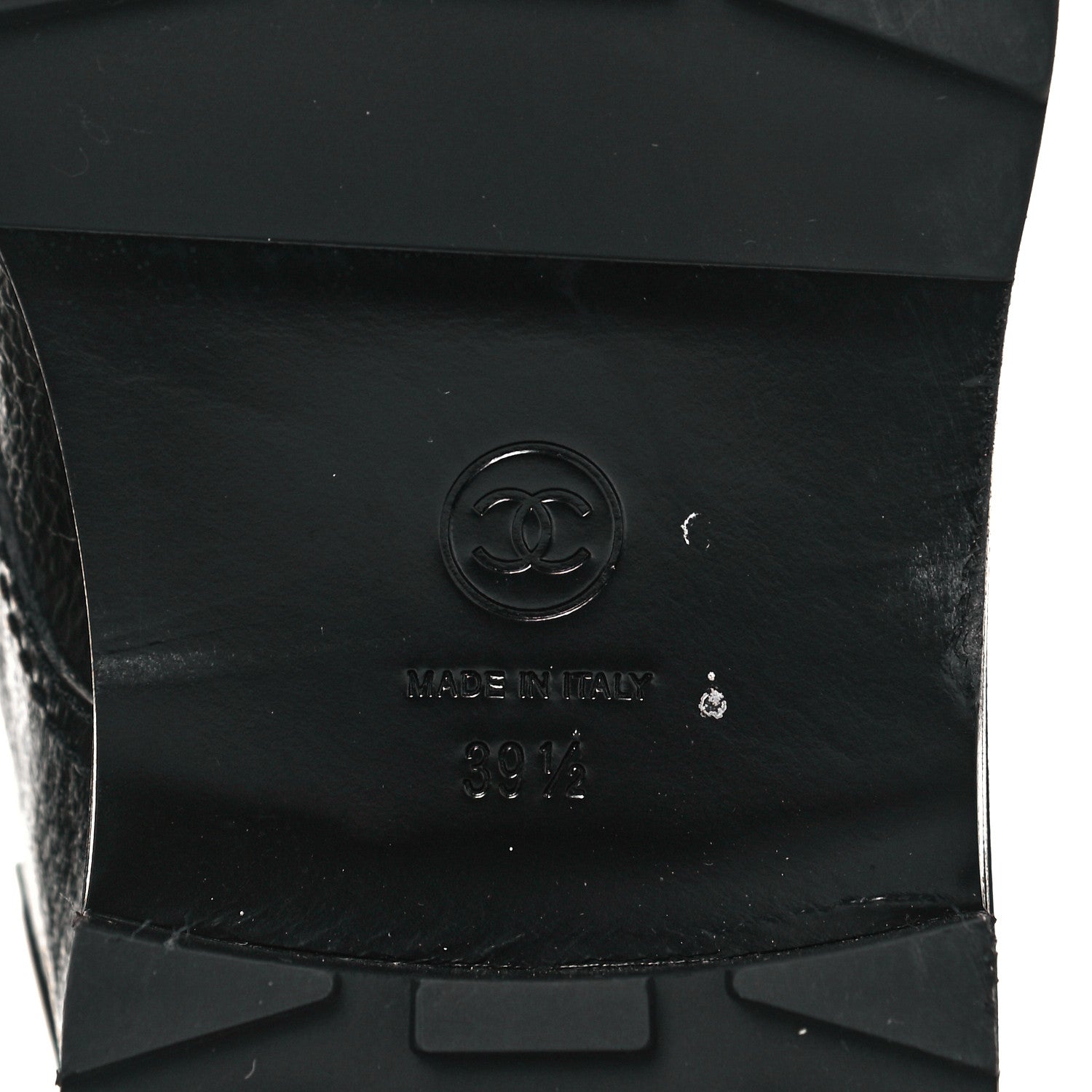 Chanel Shiny Calfskin Velvet Pearl Combat Short Boots 39.5 Black 8 of 8