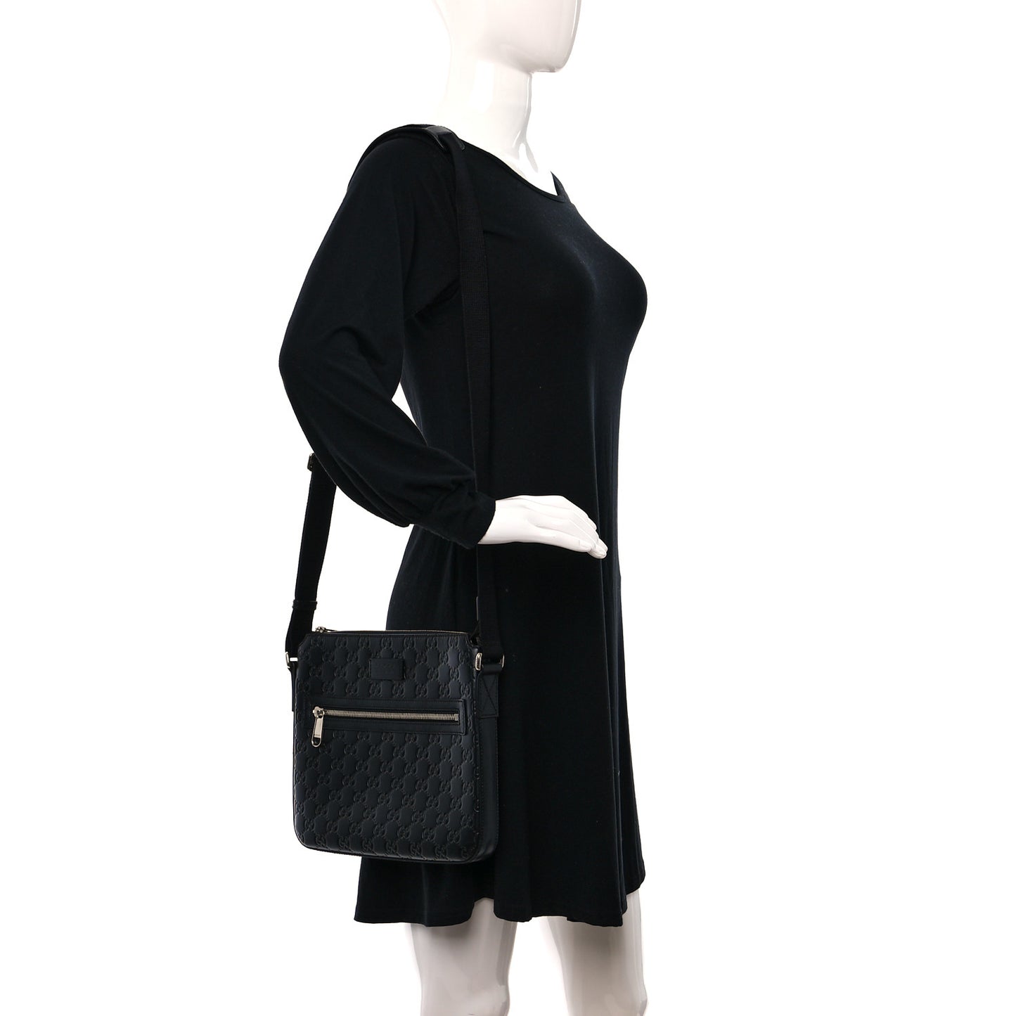 Guccissima Signature Small Messenger Bag Black