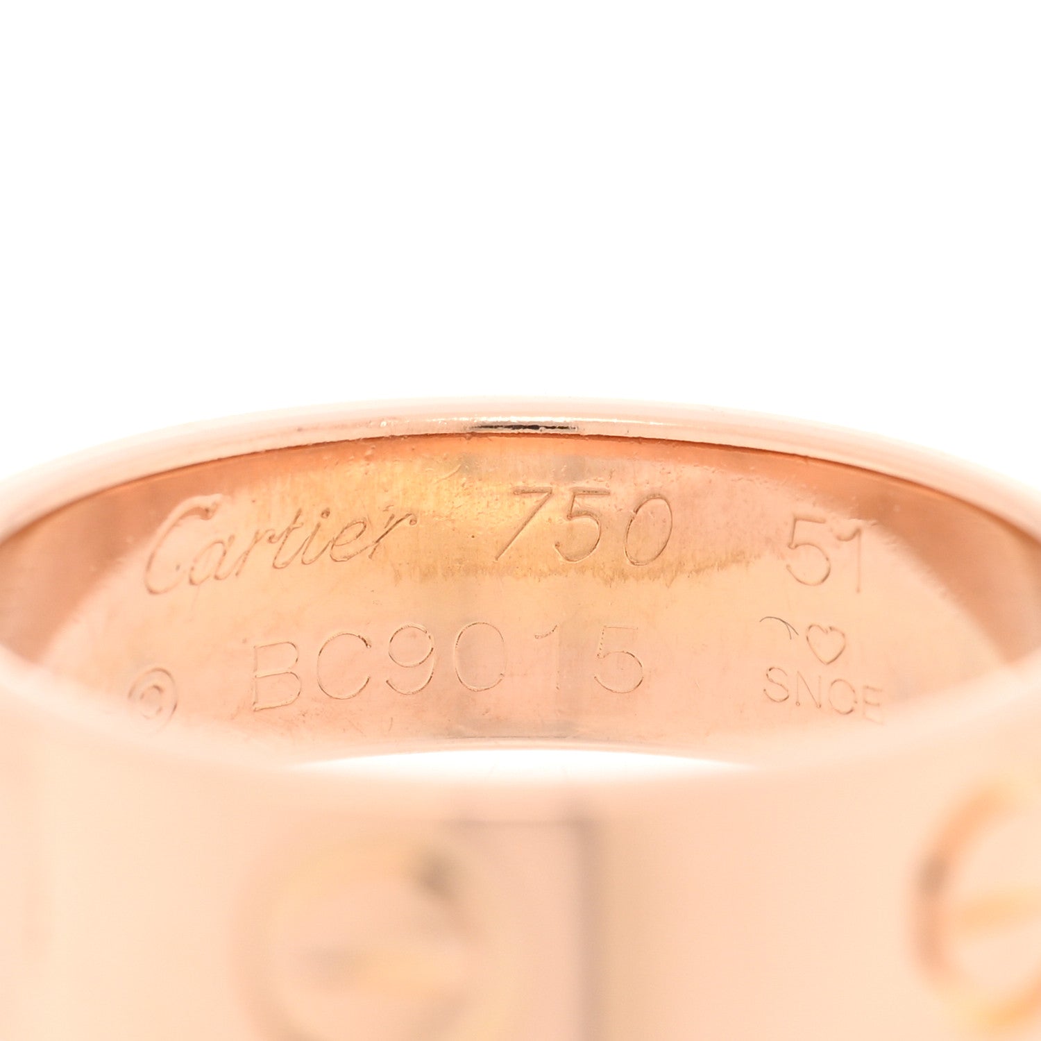 Cartier 18K Pink Gold 5.5mm LOVE Ring 51 5.75 4 of 4