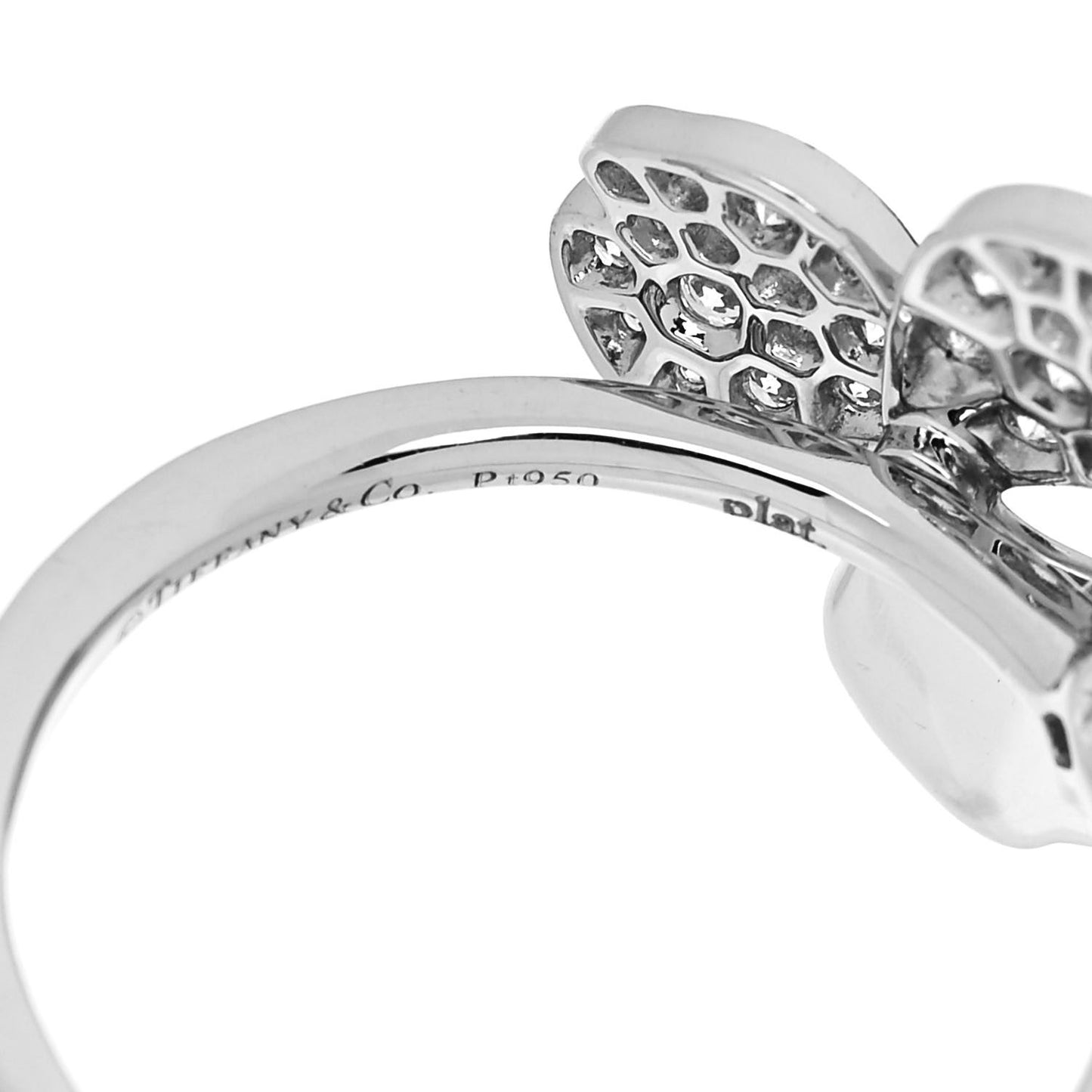 Platinum Diamond Tanzanite Paper Flowers Ring 52 6