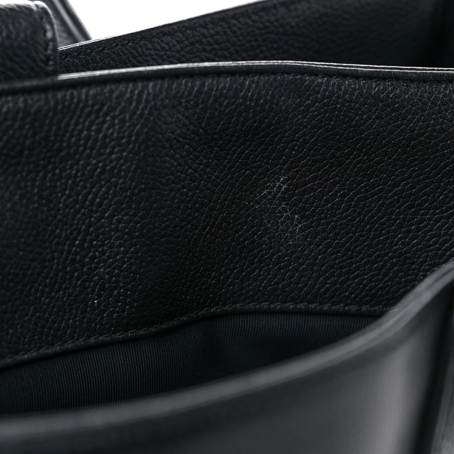 Calfskin Cerf Executive Shopper Tote Black