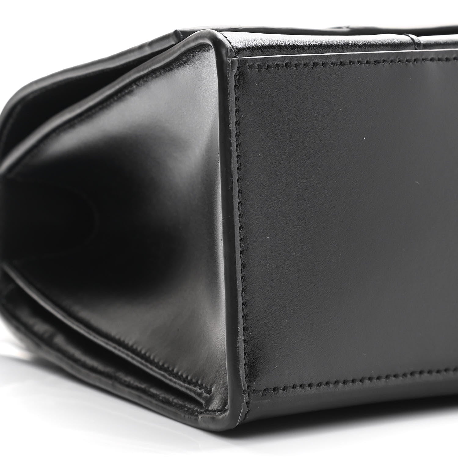 Balenciaga Shiny Box Calfskin Medium Hourglass Top Handle Bag Black 8 of 10