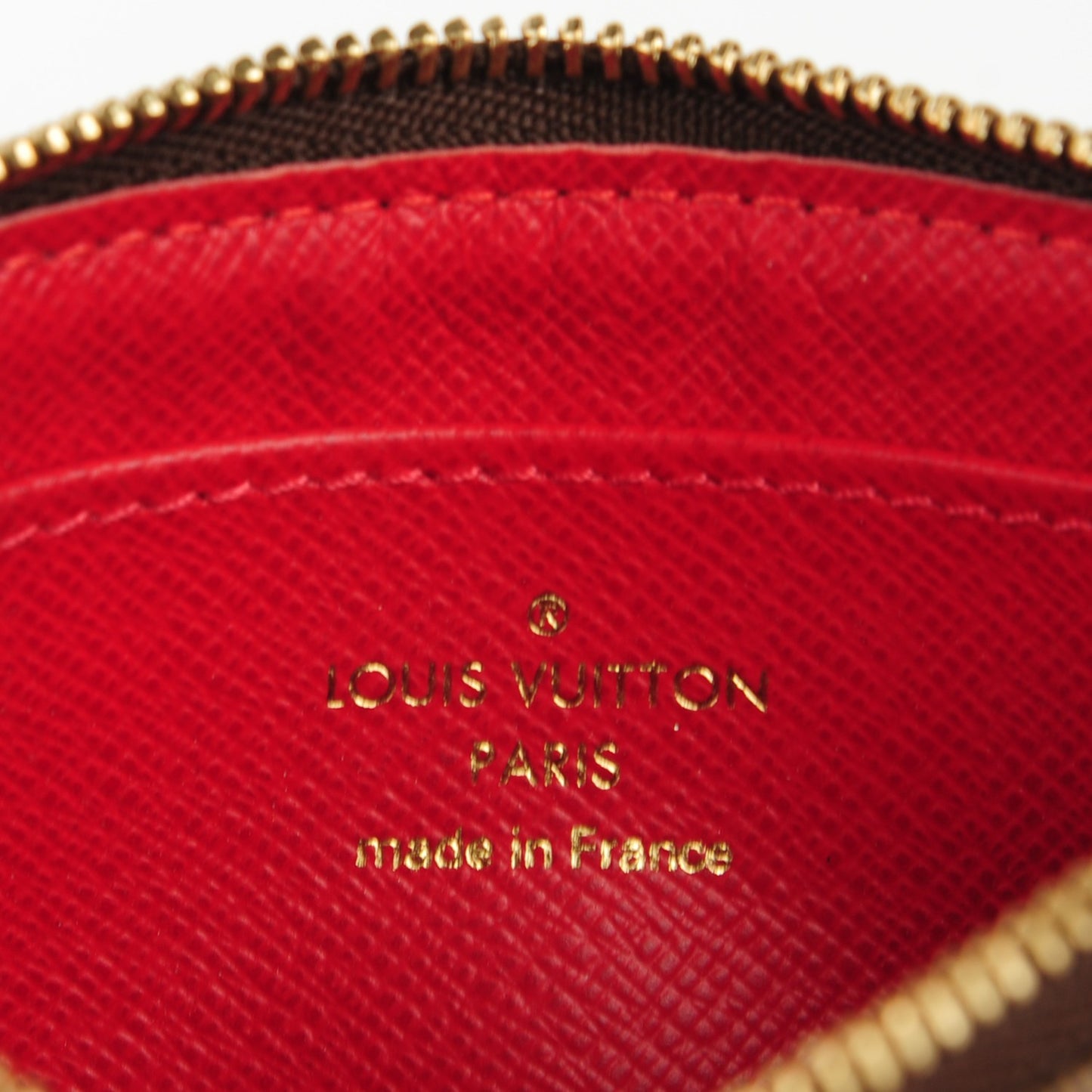 Damier Ebene Complice Trunks and Bags Key Pouch Red
