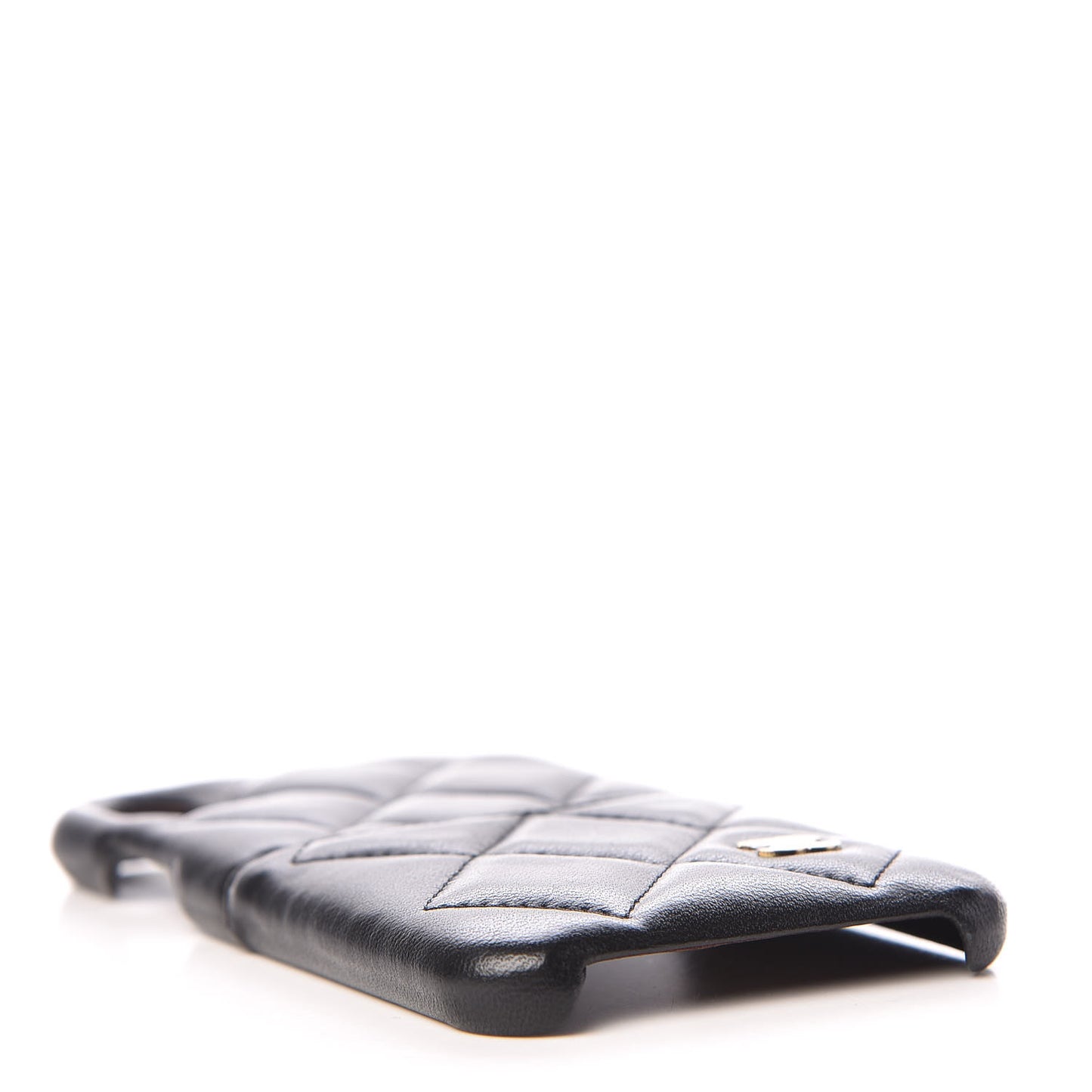 Lambskin Quilted iPhone X Coco Tech Case Black