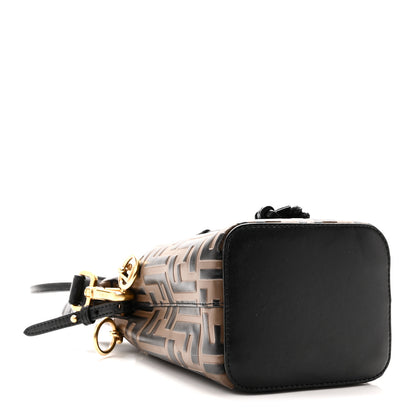 Fendi Vitello Liberty F is Fendi Bi-Color FF 1974 Embossed Mini Mon Tresor Bucket Bag Maya Black 4 of 10