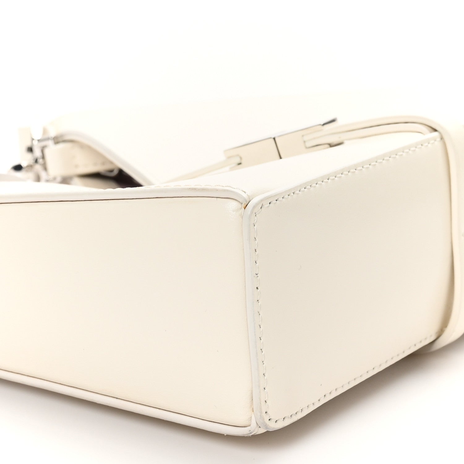 Givenchy Box Calfskin Mini Cut Out Shoulder Bag Ivory 9 of 10