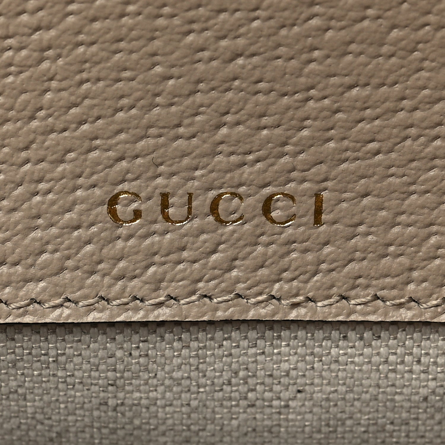 Gucci GG Supreme Monogram Textured Dollar Calfskin Web Mini Horsebit 1955 Shoulder Bag Beige Mystic White Oatmeal 6 of 8