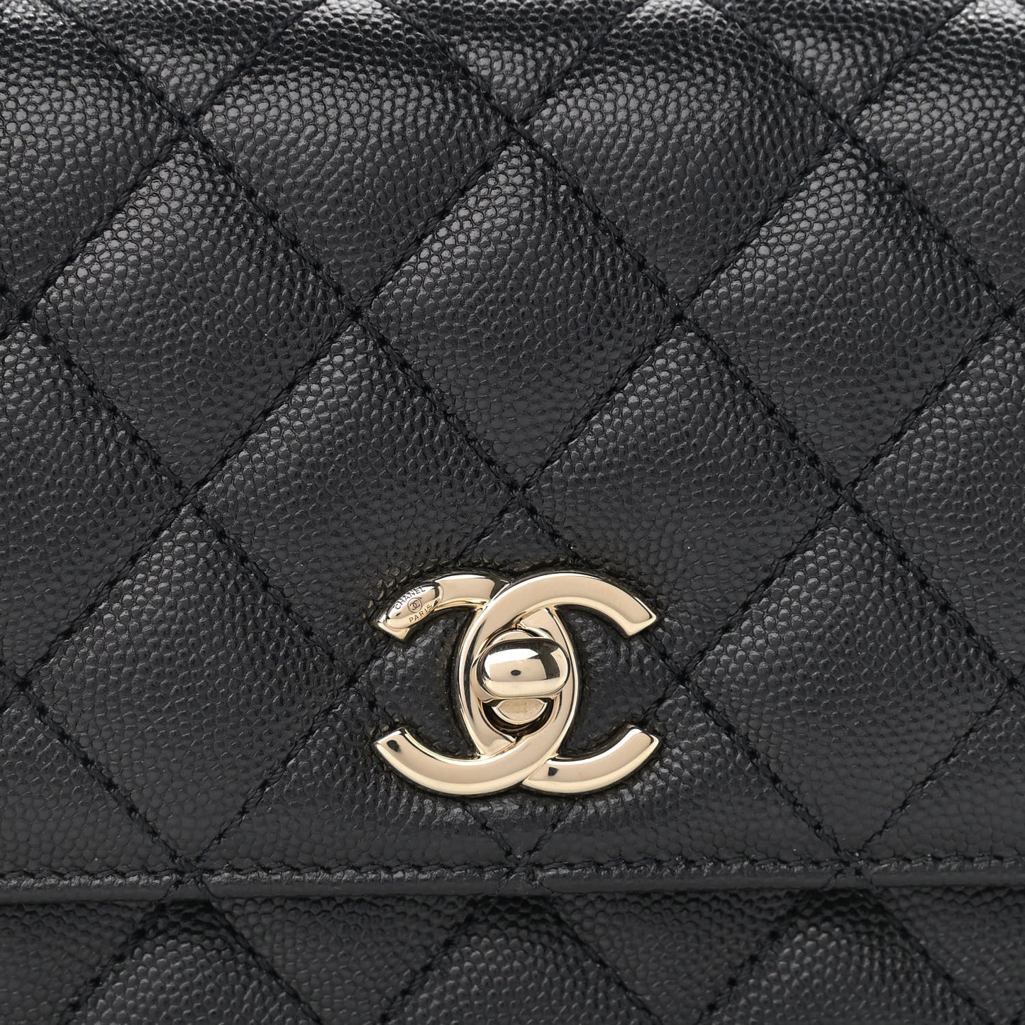 Caviar Quilted Extra Mini Coco Handle Flap Black