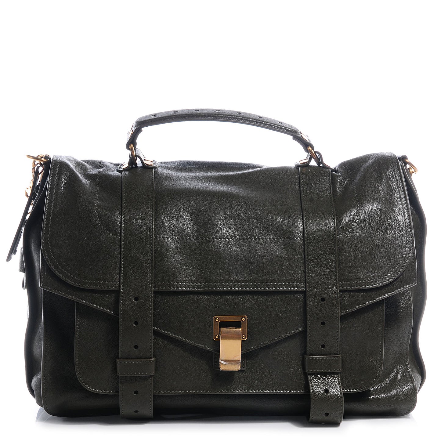 Lambskin PS1 Large Satchel Military