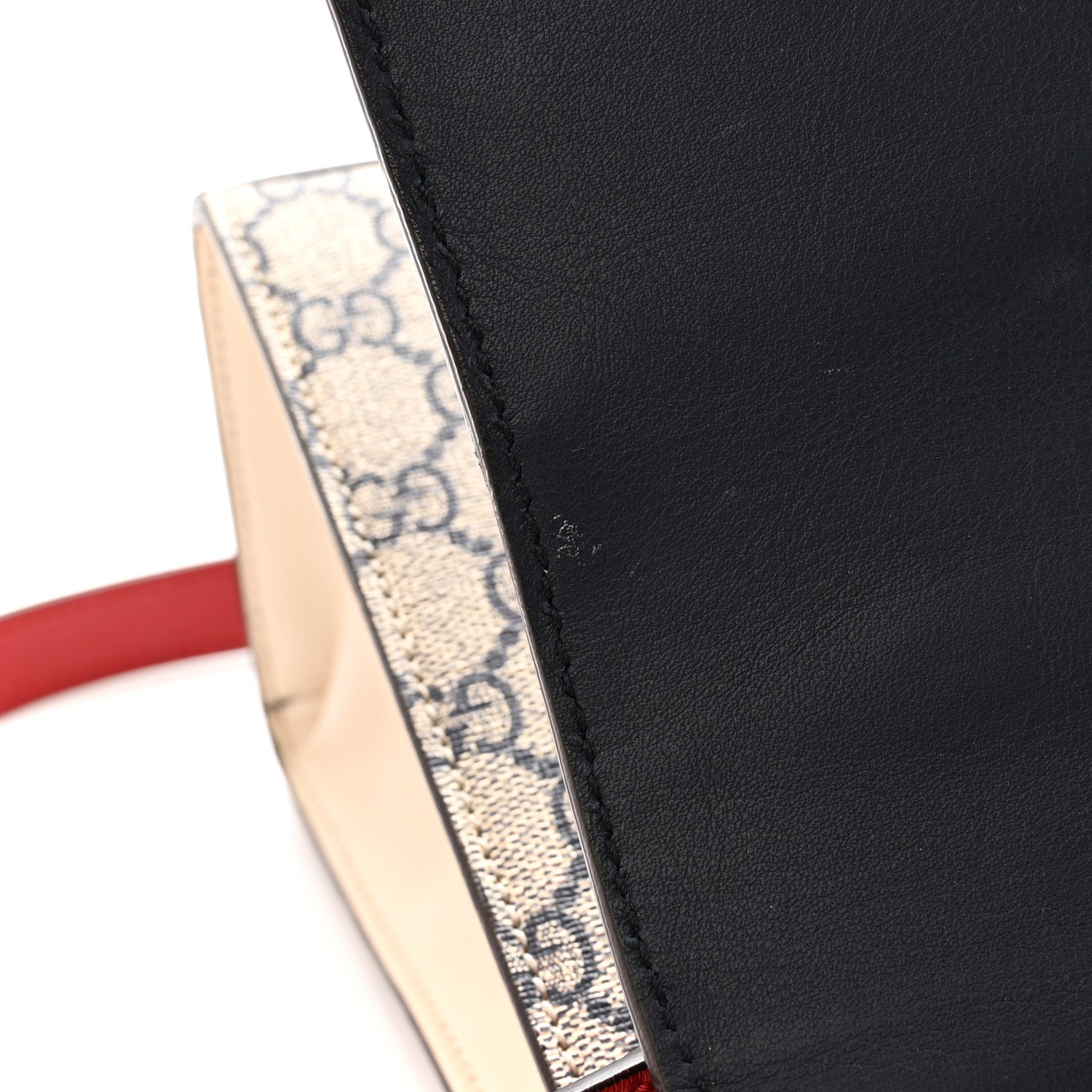 Gucci GG Supreme Monogram Calfskin Medium Padlock Top Handle Bag Beige Blue Mystic White Hibiscus Red 11 of 17