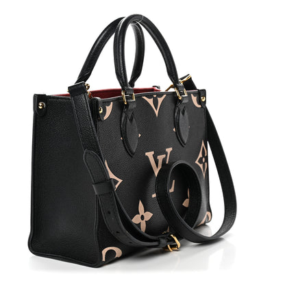 Louis Vuitton Empreinte Monogram Giant Onthego PM Black Beige 3 of 10
