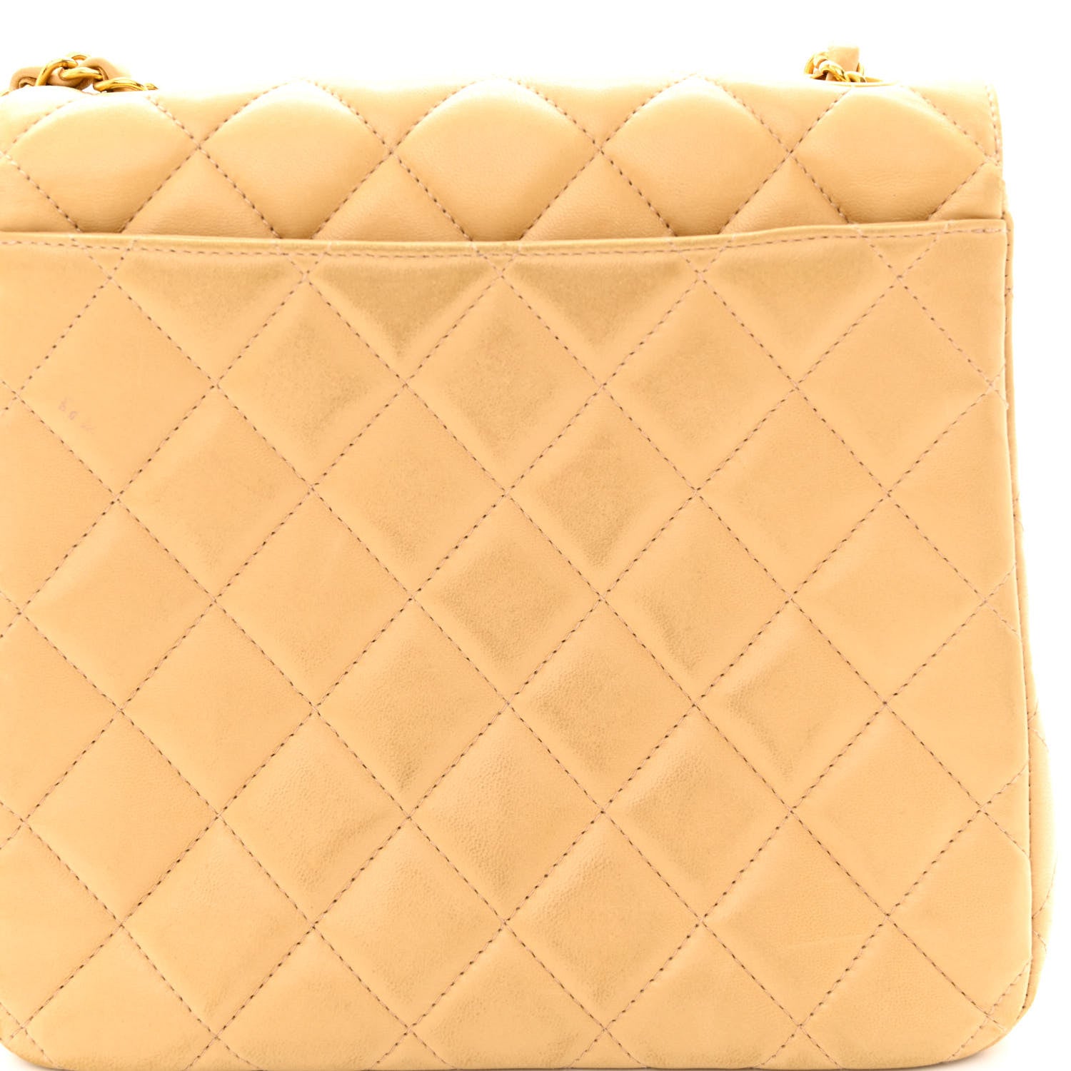Chanel Lambskin Quilted Flap Shoulder Bag Beige 14 of 16