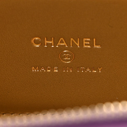Chanel Lambskin Quilted Pearl Crush Small Vanity Case With Chain Purple 6 of 11