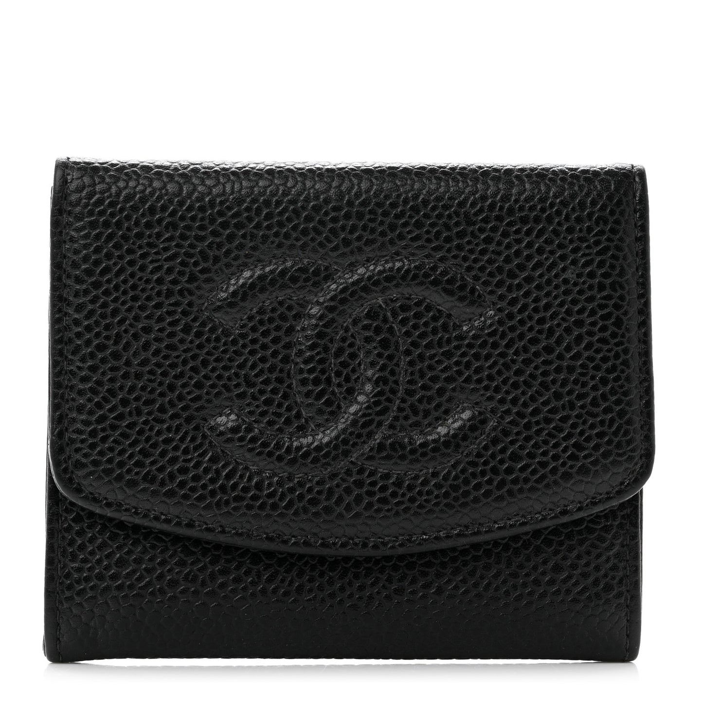 Caviar Timeless CC Flap Wallet Black