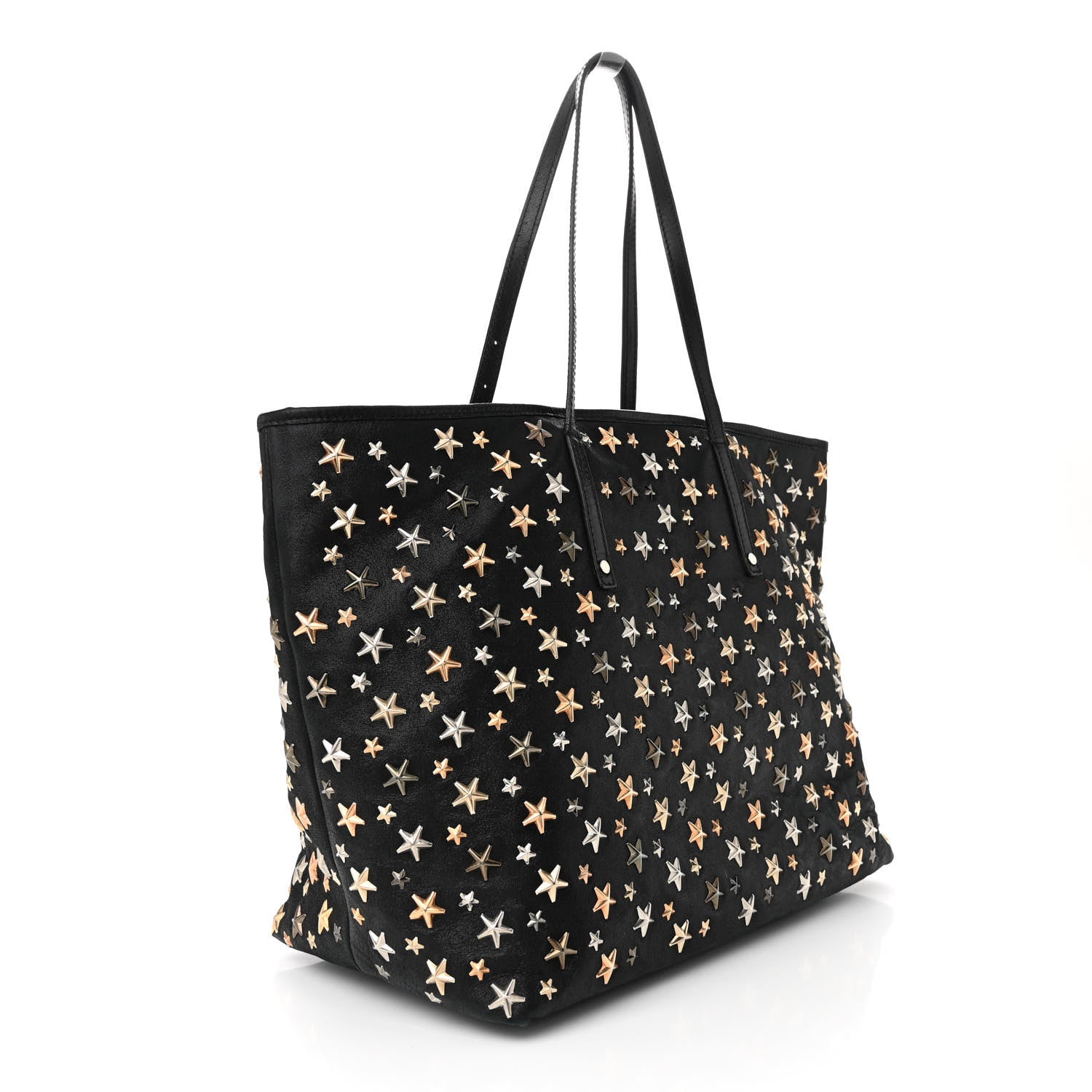 Jimmy Choo Calfskin Star Studded Tote Black 3 of 12