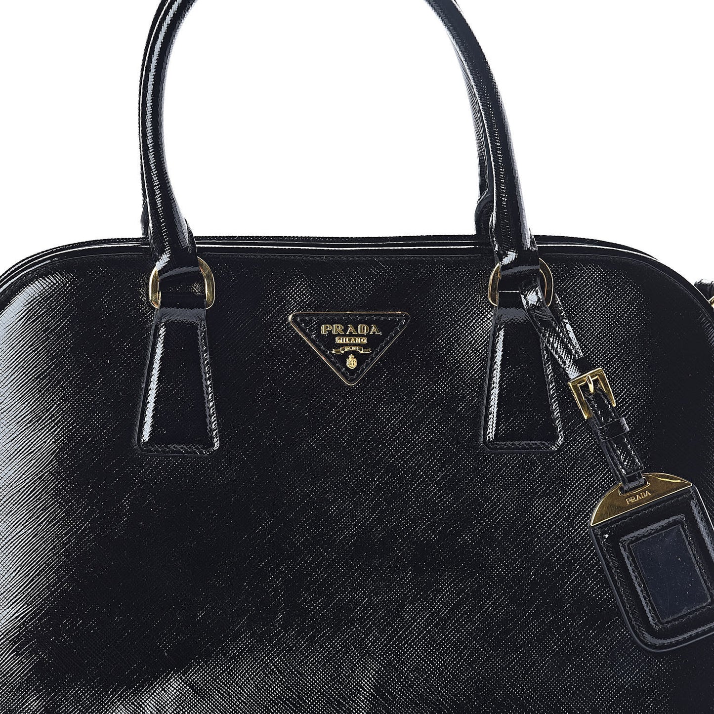 Saffiano Vernice Open Promenade Tote Black