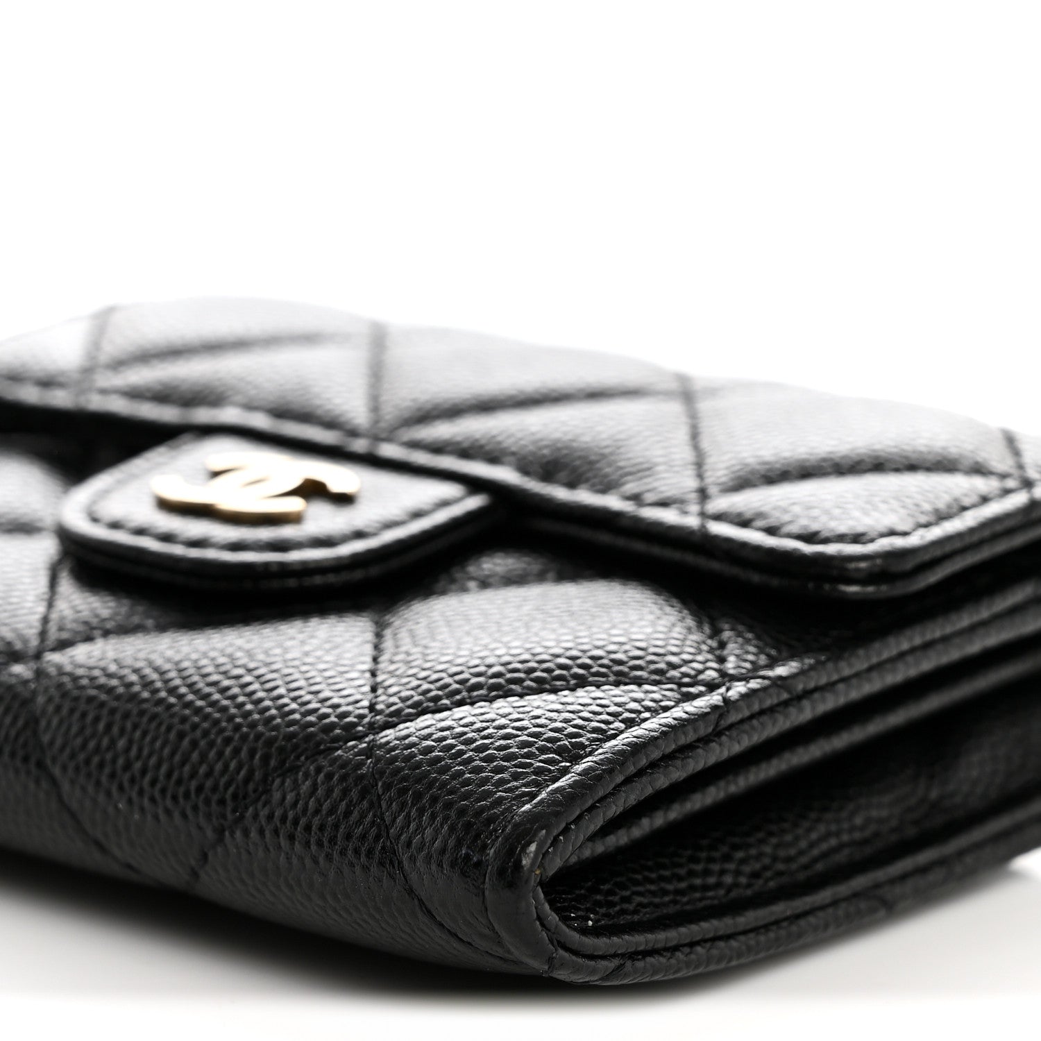 Chanel Caviar Quilted Flap Card Holder On Chain Black 10 of 10