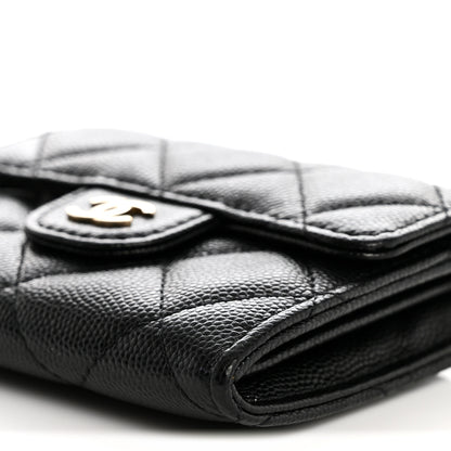 Chanel Caviar Quilted Flap Card Holder On Chain Black 10 of 10