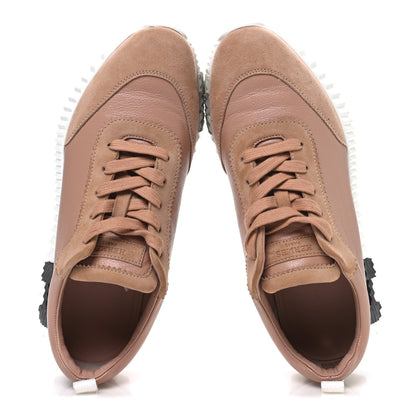 Hermes Sport Goatskin Suede Goatskin Bouncing Sneakers 38 Nude 2 of 11