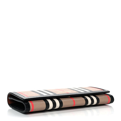 Burberry E-Canvas Icon Stripe Halton Continental Wallet Archive Beige 4 of 10