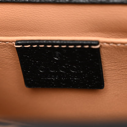 Gucci Textured Dollar Calfskin Berry Print Small Padlock Shoulder Bag Black Light Copper 6 of 12