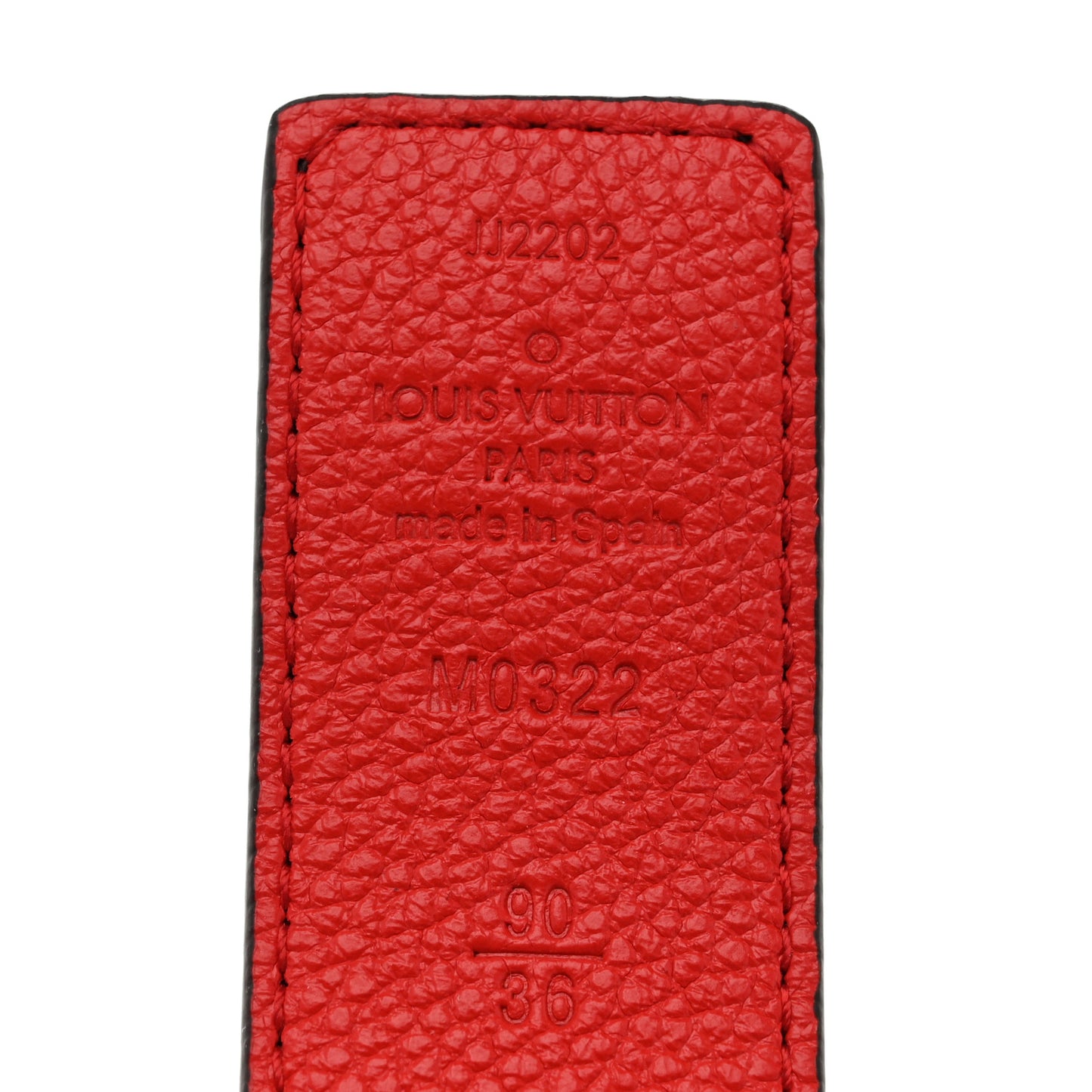 Monogram 30mm LV Initiales Reversible Belt 90 36 Coquelicot