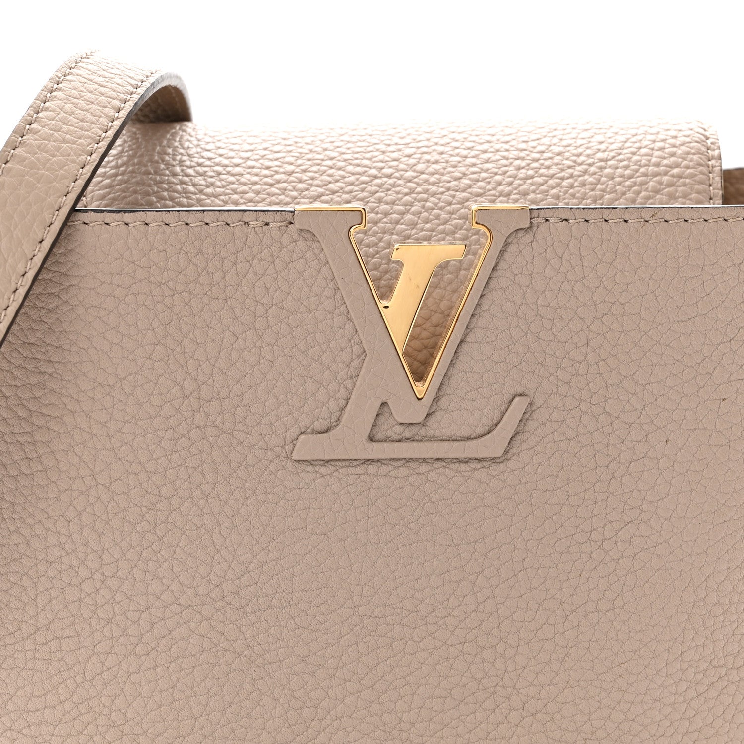 Louis Vuitton Taurillon Snakeskin Capucines PM Galet 7 of 9