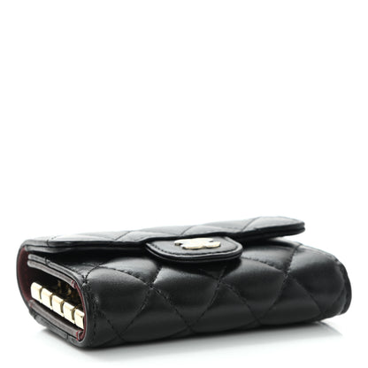 Chanel Lambskin Quilted Classic 4 Key Holder Wallet Black 4 of 11