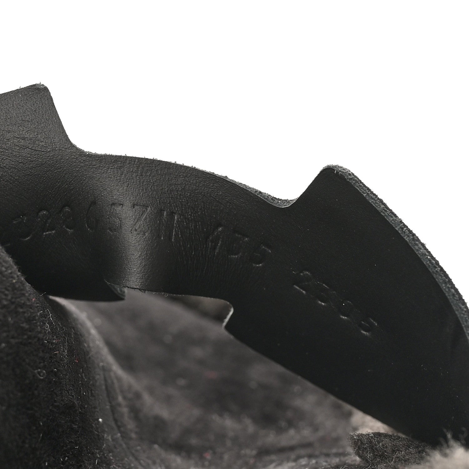 Hermes Suede Goatskin Shearling Mens Go Mules 43.5 Black 8 of 10