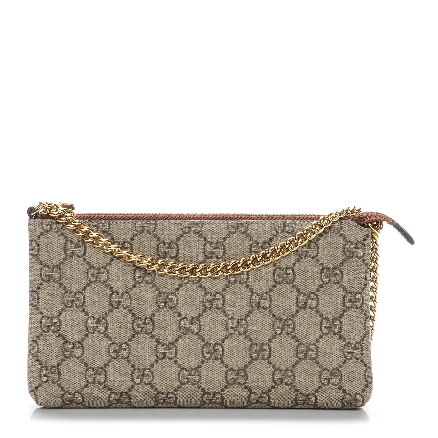 Gucci GG Supreme Monogram Wrist Wallet Brown 1 of 7
