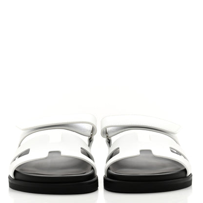 Hermes Calfskin Womens Chypre Sandals 36 White 2 of 9