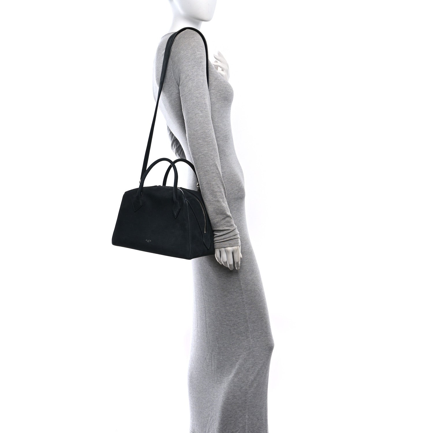 Alaia Nubuck Bowler Bag Anthracite 2 of 9