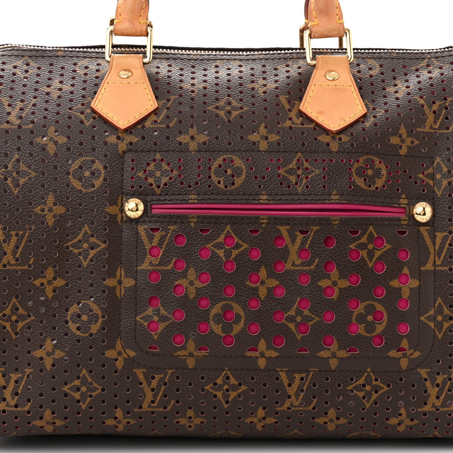 Louis Vuitton Monogram Perforated Speedy 30 Fuchsia 6 of 9