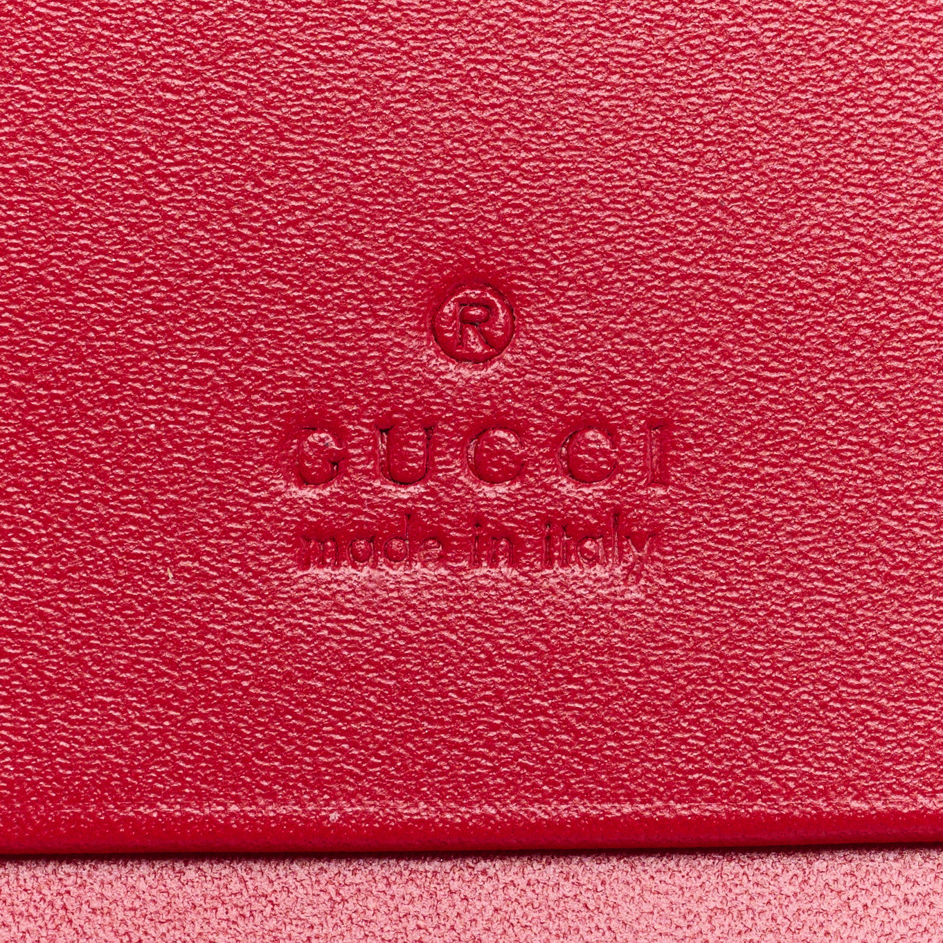 Gucci Guccissima Card Case Wallet Red 6 of 6