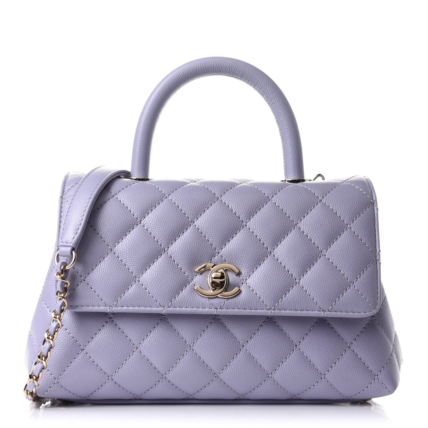 Chanel Caviar Quilted Mini Coco Handle Flap Light Purple 1 of 10