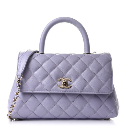 Chanel Caviar Quilted Mini Coco Handle Flap Light Purple 1 of 10
