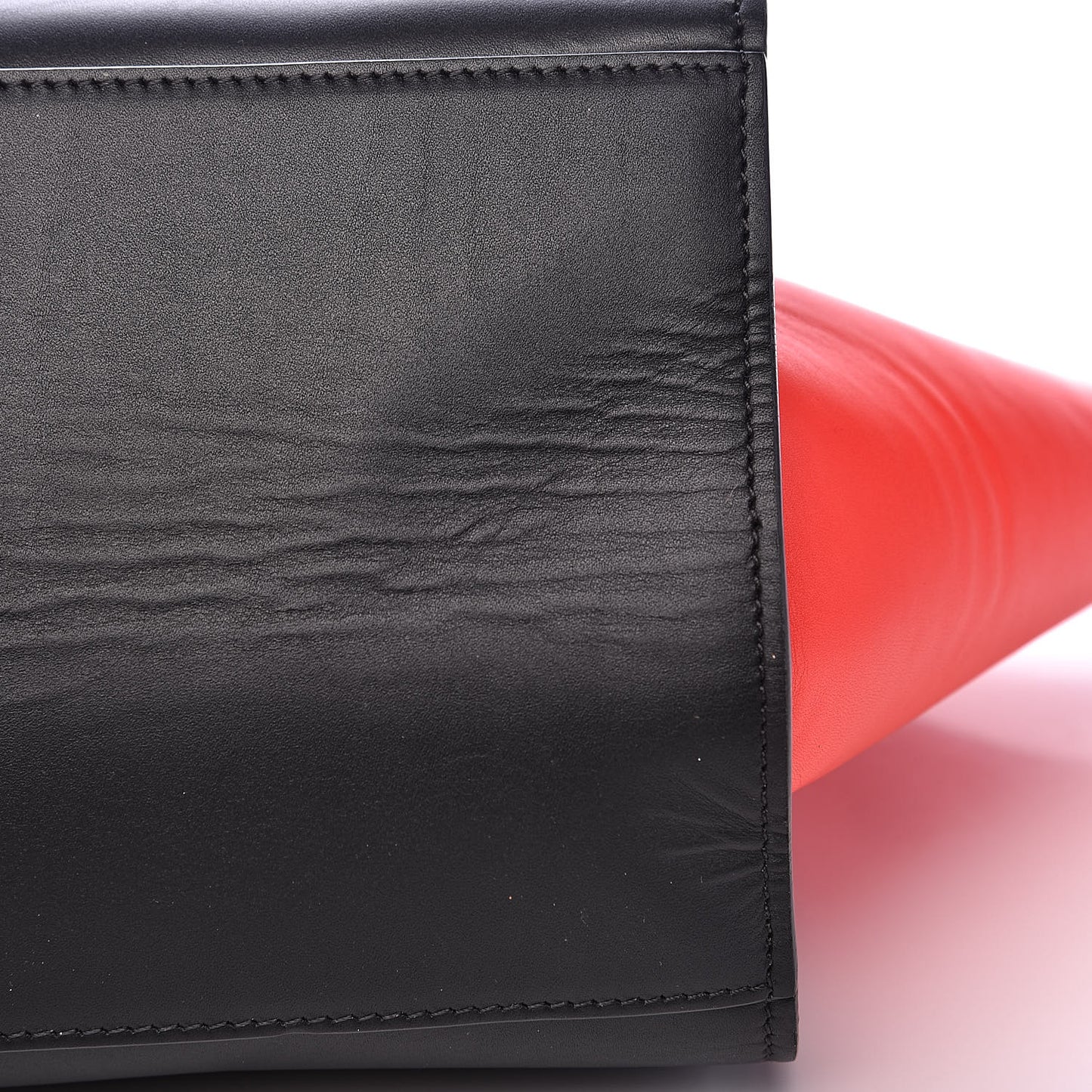 Satin Calfskin Small Tri-Color Trapeze Alizarin
