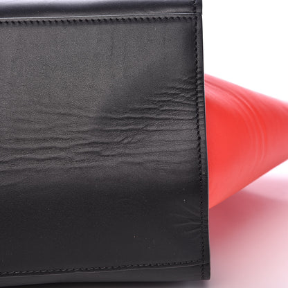 Celine Satin Calfskin Small Tri-Color Trapeze Alizarin 12 of 15