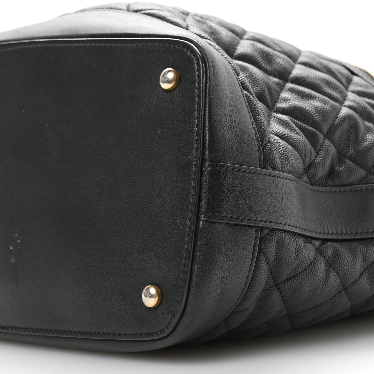 Caviar Lambskin Quilted Casual Style Hobo Black