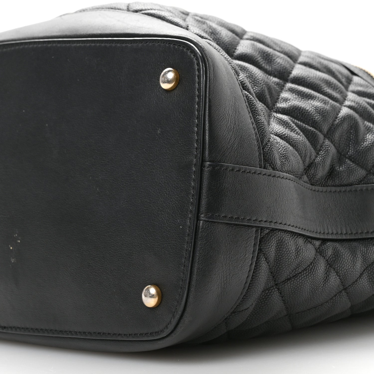 Chanel Caviar Lambskin Quilted Casual Style Hobo Black 10 of 12