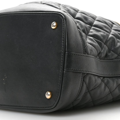Chanel Caviar Lambskin Quilted Casual Style Hobo Black 10 of 12