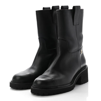 Chanel Calfskin CC Ankle Boots 37 Black 3 of 14