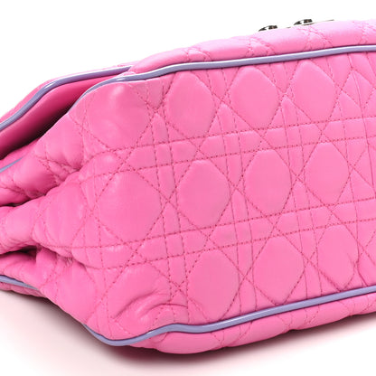 Christian Dior Lambskin Cannage New Lock Flap Pink Purple 10 of 11