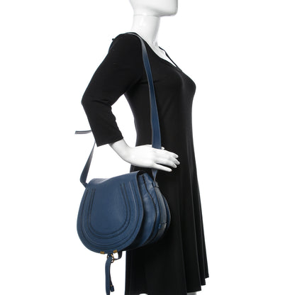Chloe Calfskin Medium Marcie Round Crossbody Bag Royal Navy 2 of 10