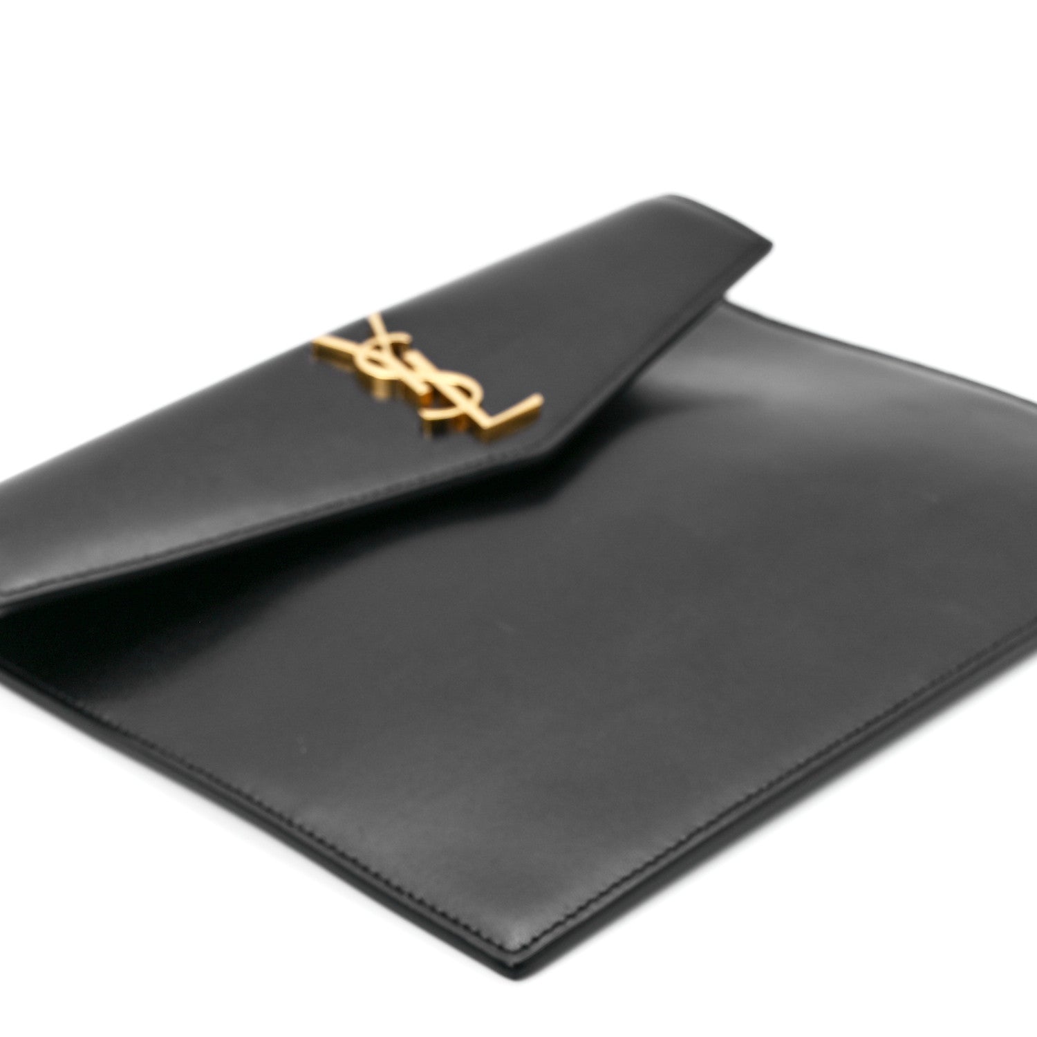 Saint Laurent Smooth Shiny Calfskin Monogram Uptown Baby Pouch Black 10 of 11