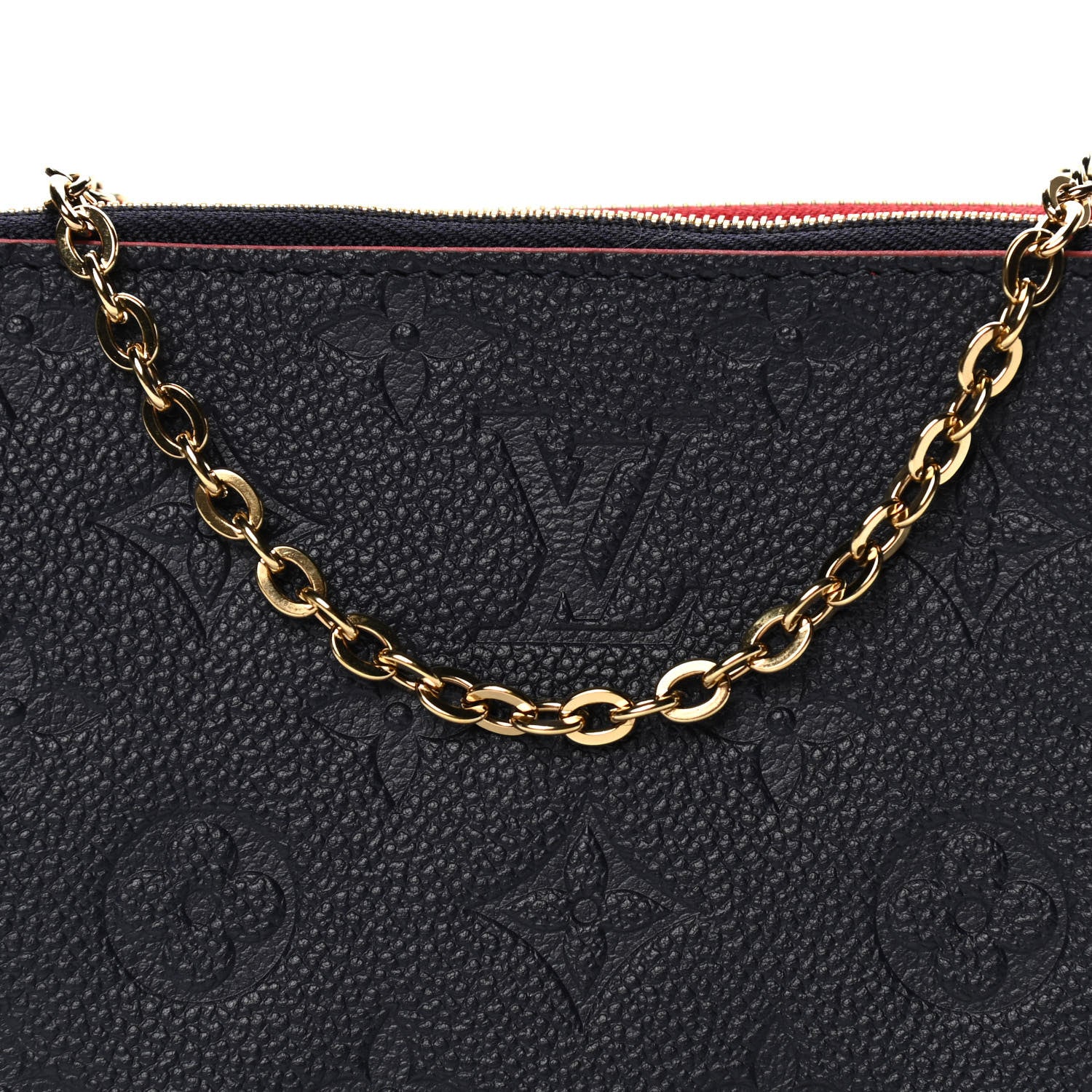 Louis Vuitton Empreinte Double Zip Pochette Marine Rouge 7 of 10